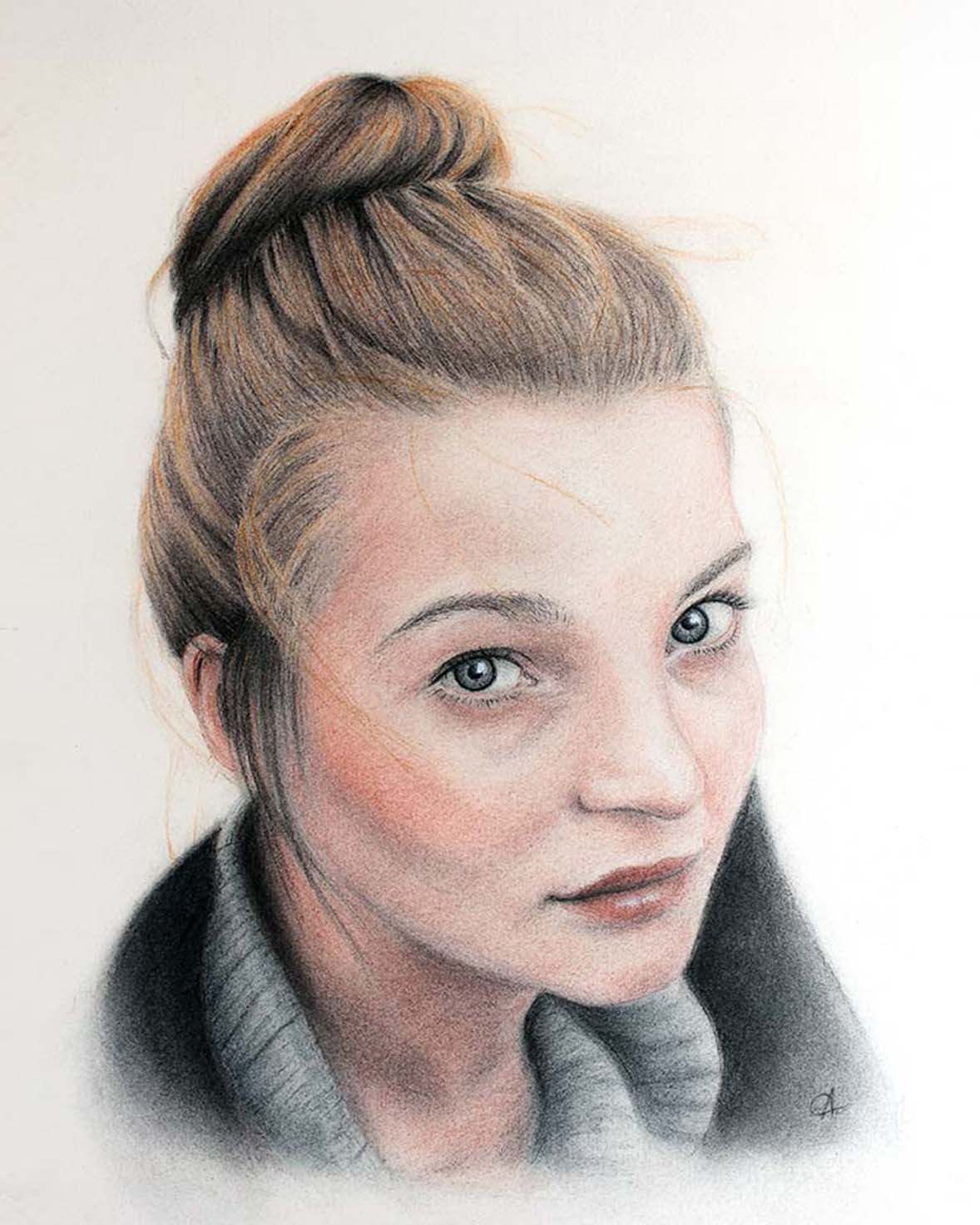 dessin portrait fusain souvenir être cher