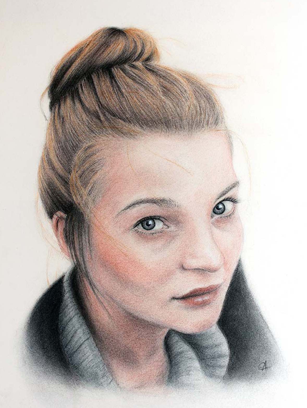 dessin portrait fusain souvenir être cher