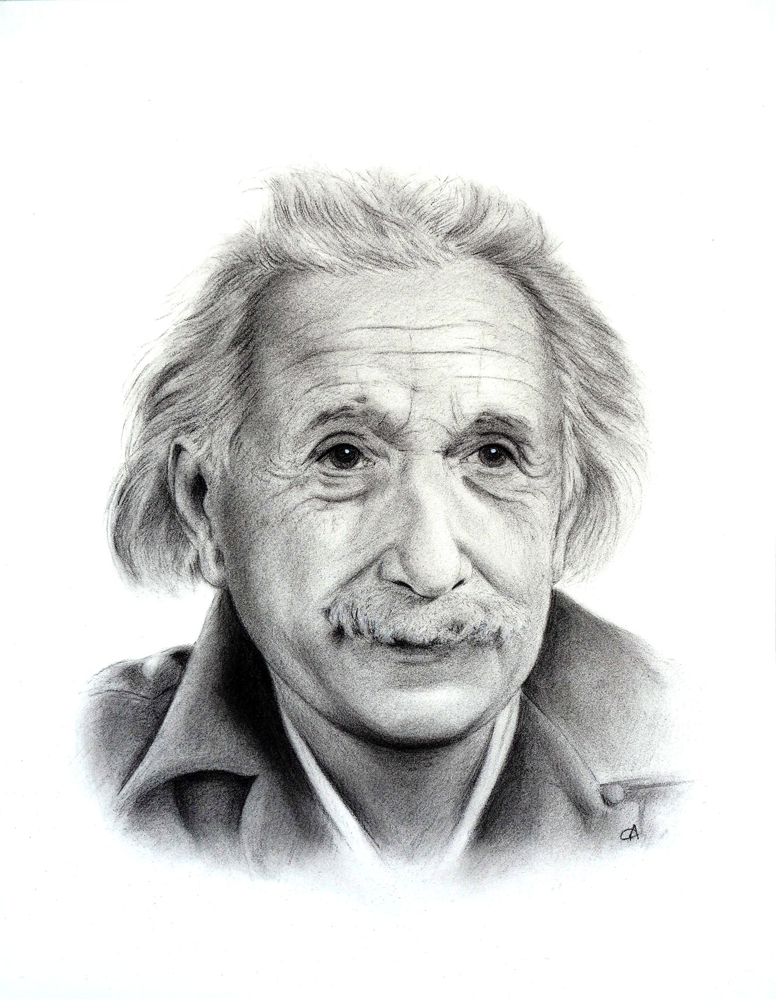 dessin portrait fusain souvenir être cher